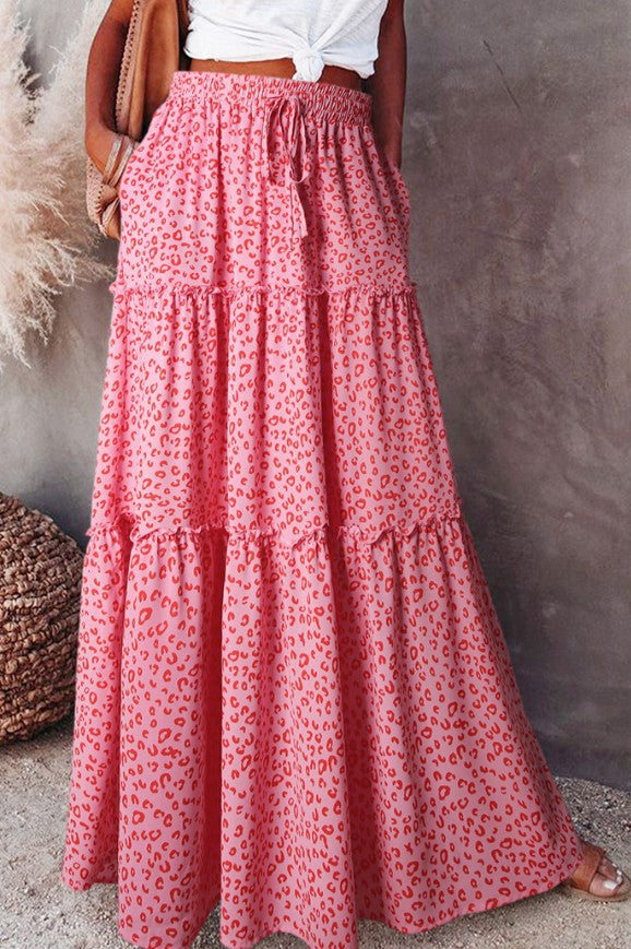 Bohemian Style Loose Casual High Waist Long Skirt